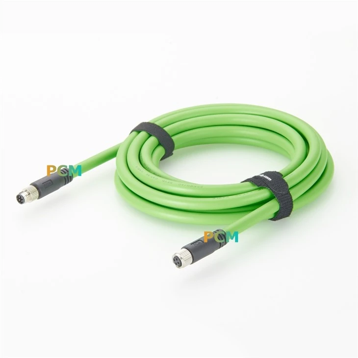 M8 4Pin D Code Feamale To Male Profinet Cable factory